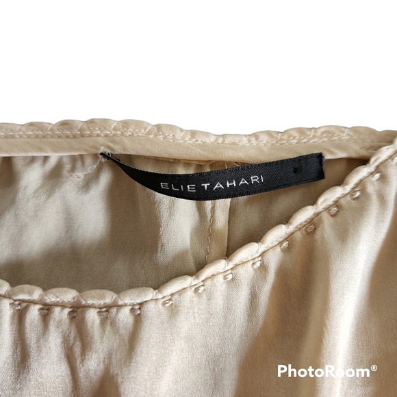 Elie Tahari Silk Spaghetti Strap Tank Top Cami Camisole Shell Blouse - Picture 6 of 9